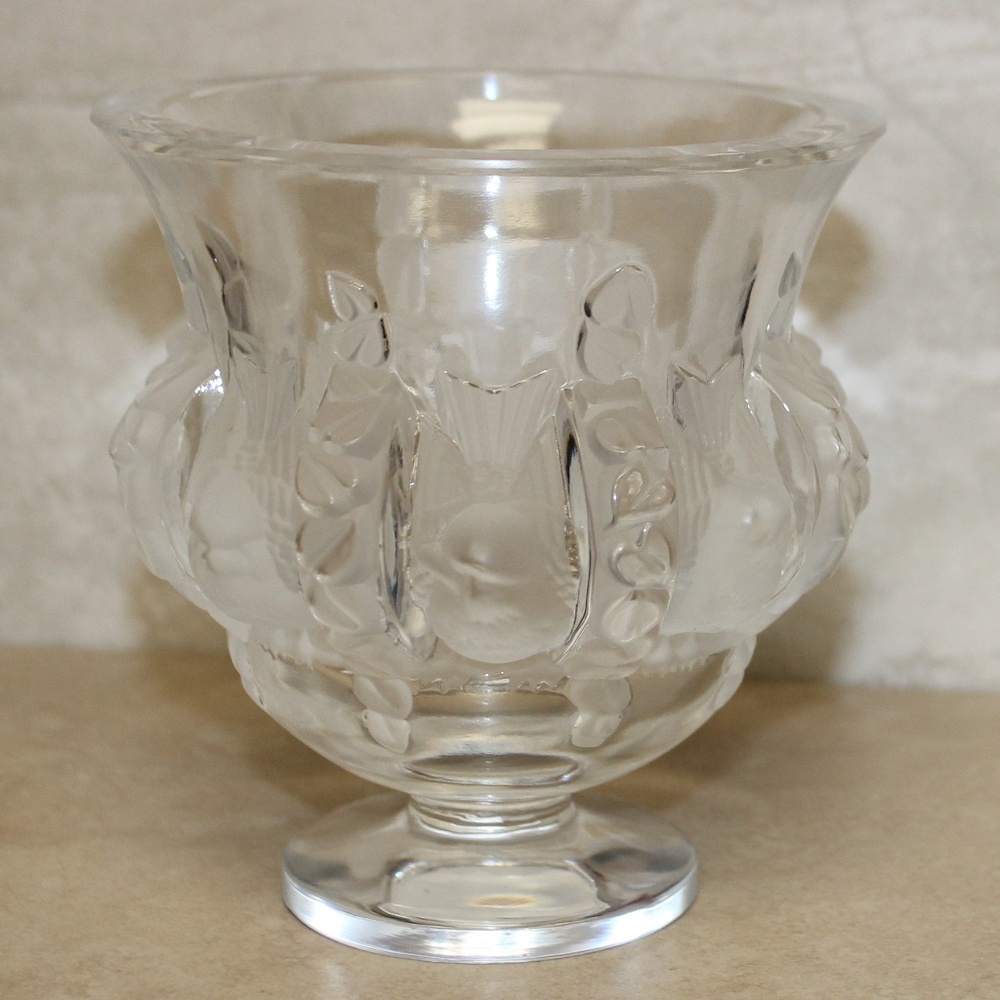 Lalique  Crystal Dampierre Vase